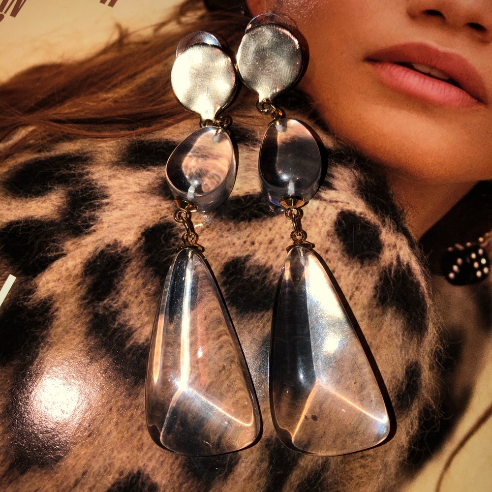 Acrylic and Gold Bauble Earrings!